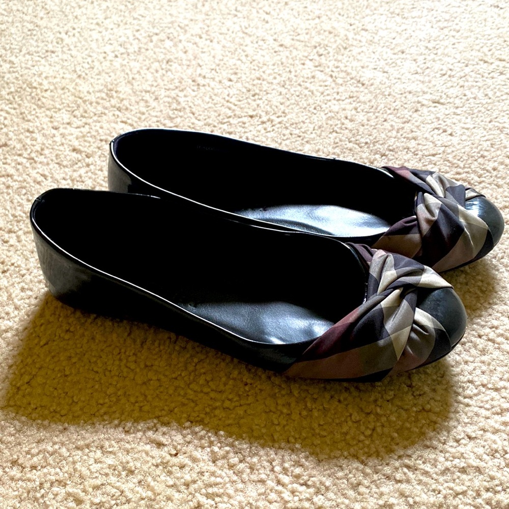 Patent Leather Burberry Flats